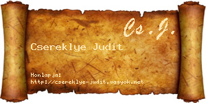 Csereklye Judit névjegykártya